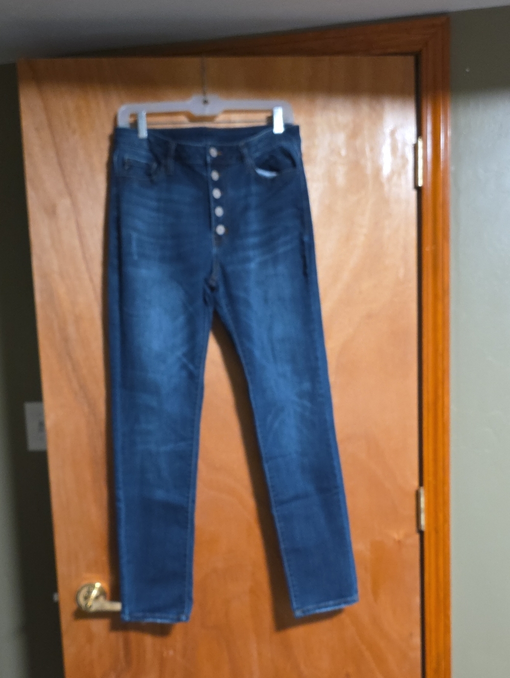 KanCan Dark Blue High-Rise Skinny Jeans with Button Fly